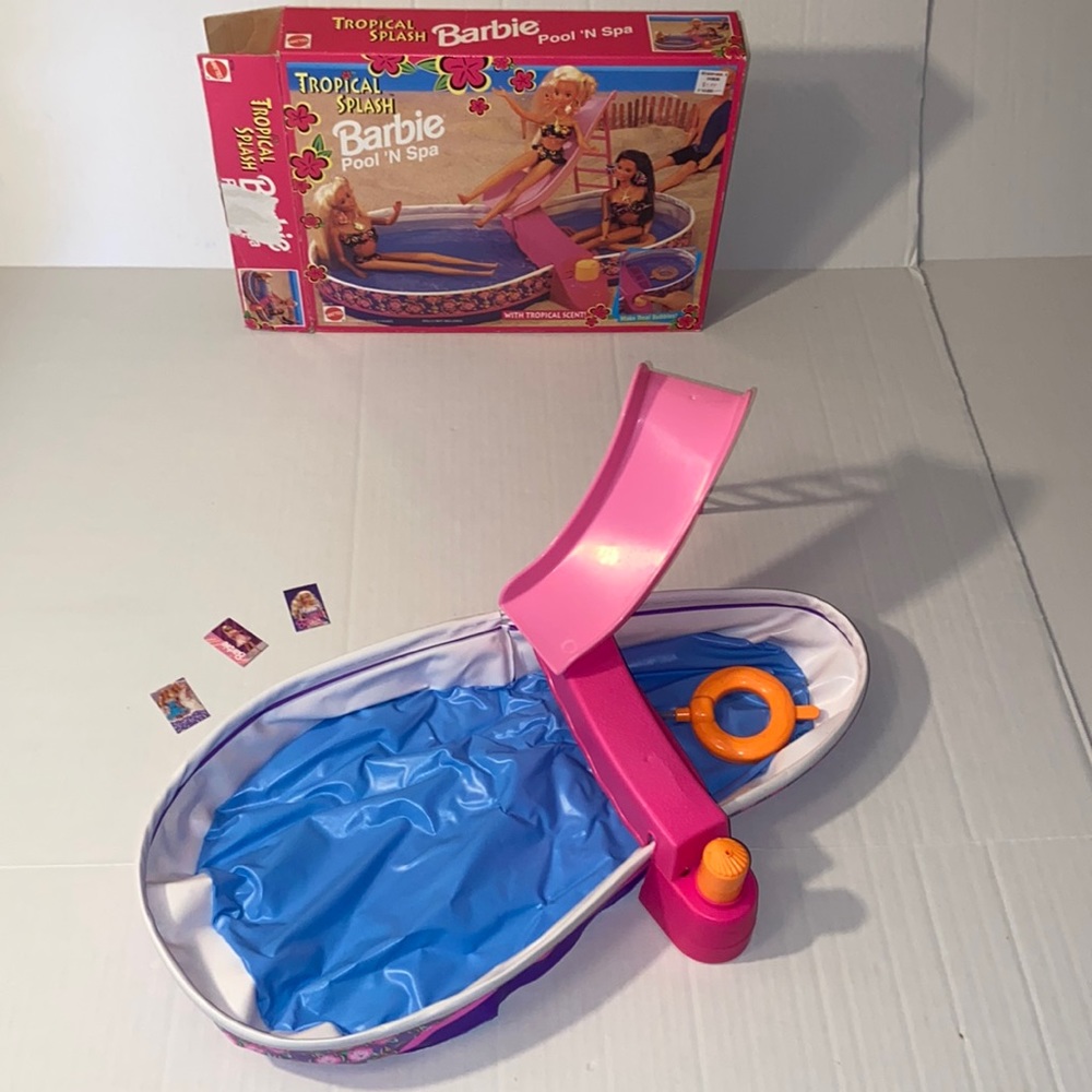 Vintage 1994 Tropical Splash Barbie Pool โN Spa